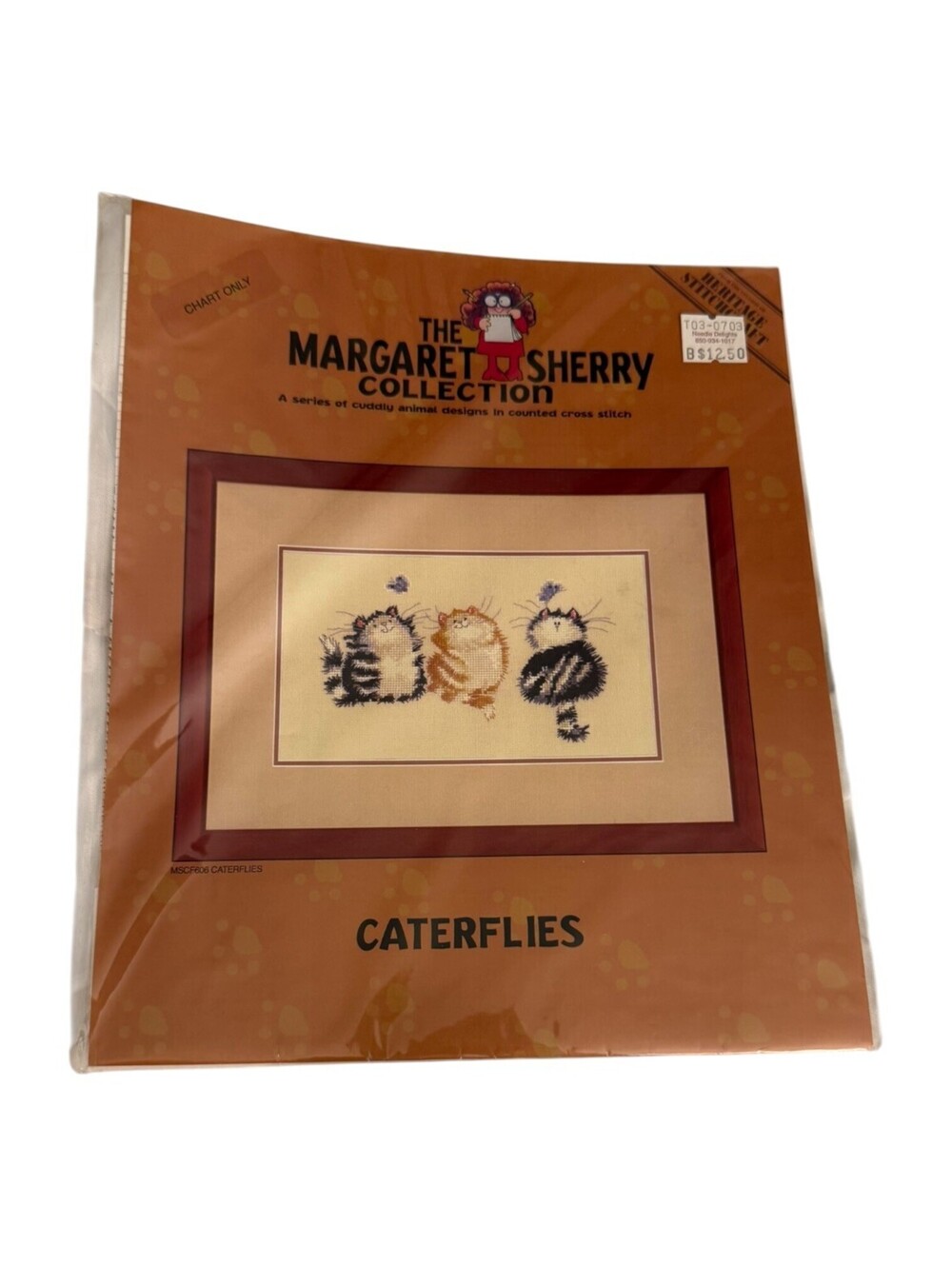 The Margaret Sherry Collection Caterflies Cross Stitch Chart Cat Kitty
